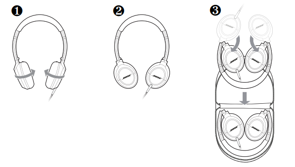Bose OE2 Audio Headphones-Storing your headphones