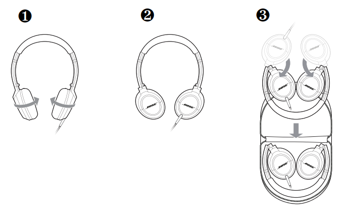 Bose OE2i Audio Headphones-Storing your headphones