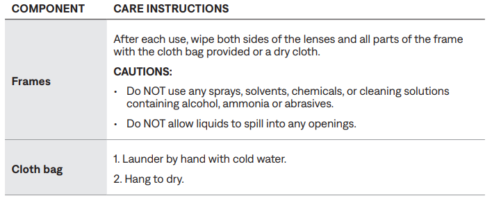 Bose Frames-MAINTAIN THE FRAMES