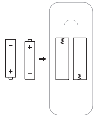 Bose Soundbar 500-INSTALL THE REMOTE BATTERIES B