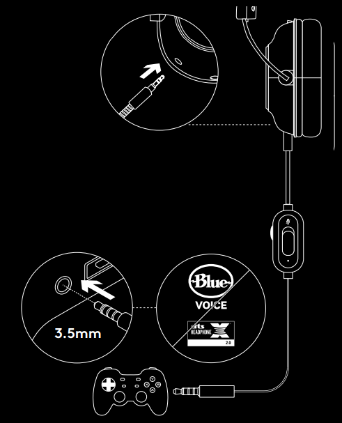 Logitech G PRO X SE Wired Gaming Headset-setup-a