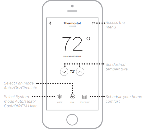 Honeywell T5+ Smart Programmable Thermostat-How to use your Honeywell Home App