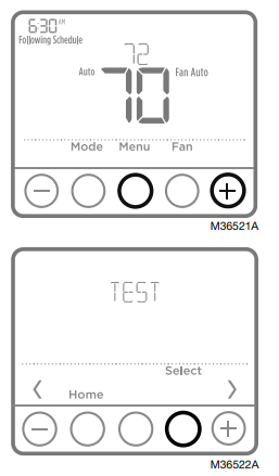 Honeywell T4 Pro Programmable Thermostat-Installer system test