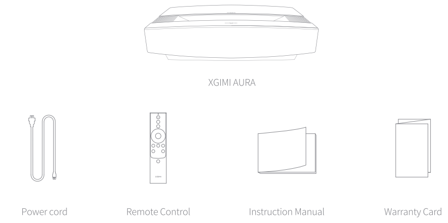 XGIMI Aura 4K Ultra Short Throw Laser Projector-What's Included