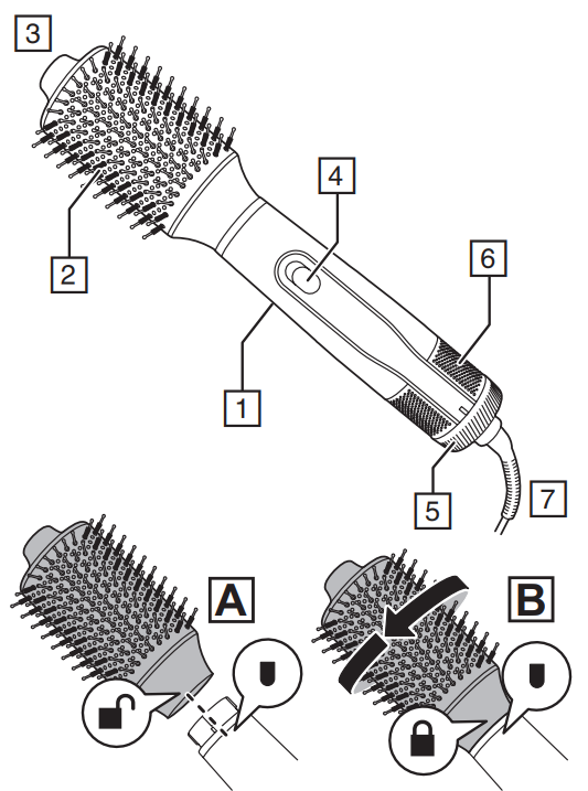 Remington Hydraluxe Volumising Air Styler AS8901-PARTS