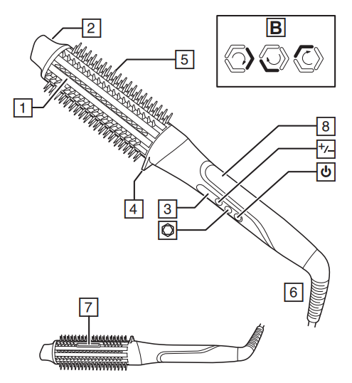 Remington Proluxe You Adaptive Hot Brush CB9800-PARTS