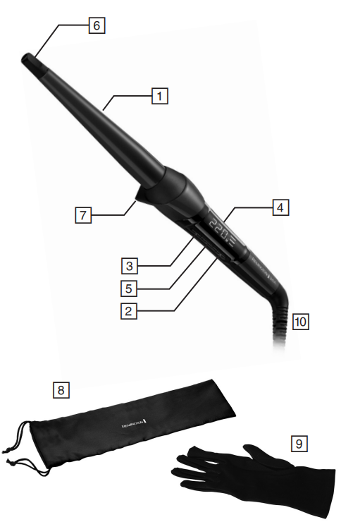 Remington Professional Silk Curling Wand CI96W1-PRODUCT-A