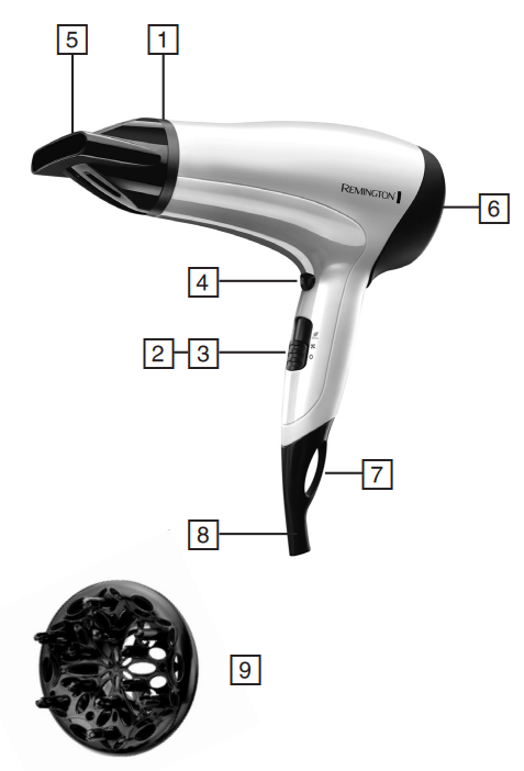 Remington Power Volume 2000 D3015 Hair Dryer-PRODUCT-A