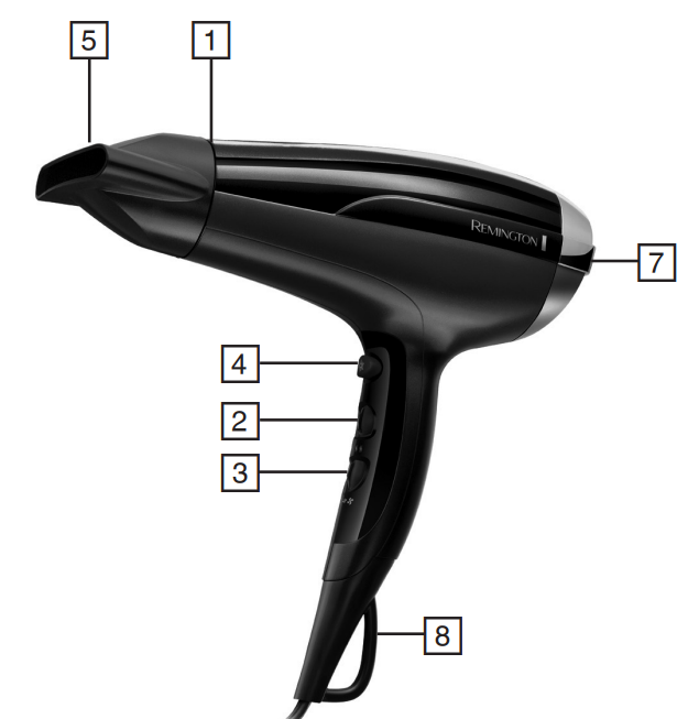 Remington Pro-Air 2200 D5210 Hair Dryer-PARTS