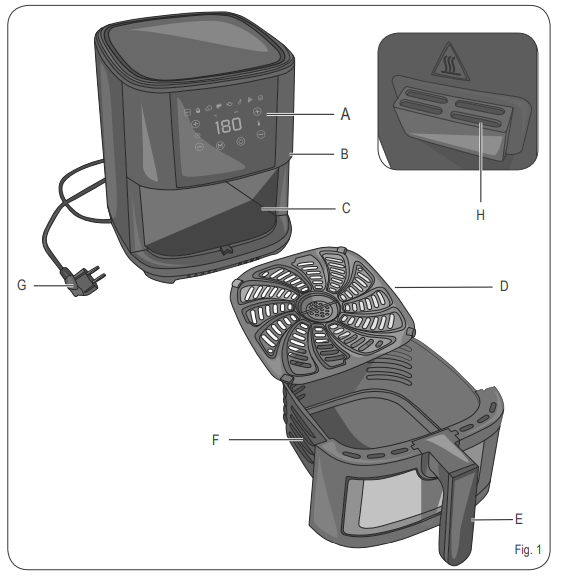 Ariete Air Fryer 4626-INSTRUCTIONS FOR USE A