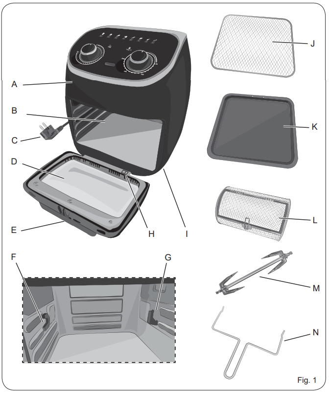 Ariete Airy Fryer Oven 4619-INSTRUCTIONS A