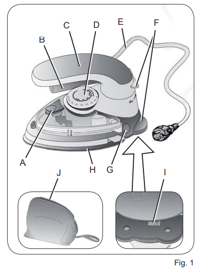 Ariete Travel Chic Steam Iron 6224-FIG-1