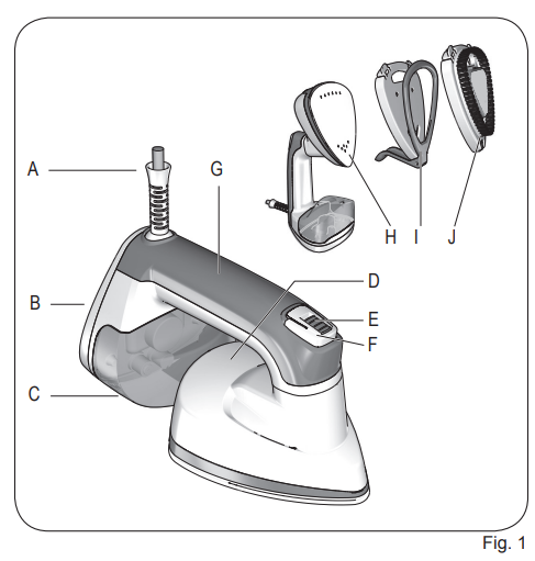 Ariete Duetto Garment Steamer and Iron 6246-FIG-1