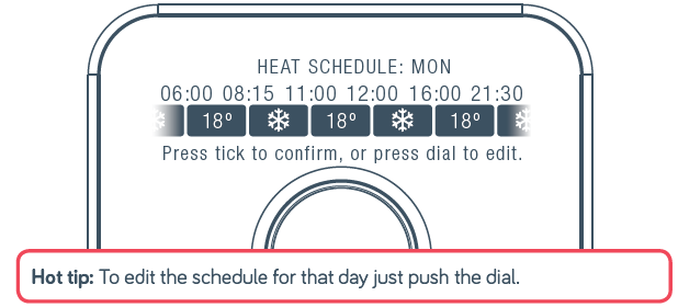 Hive Active Heating Wired Thermostat-HEAT SCHEDULE