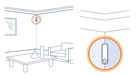 Hive Motion Sensor Home Security Device-Using the adhesive strips
