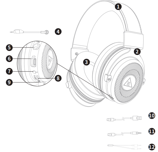 Eksa E900 Pro 2-IN-1 Gaming Headset-d