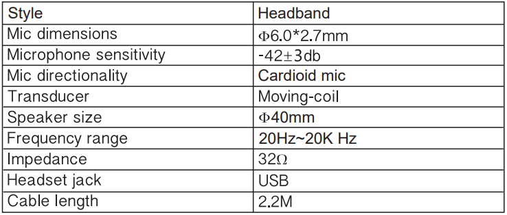 Eksa E400 Headband Gaming Headset-TABLE