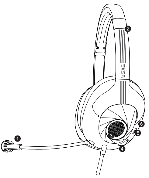 Eksa Air Joy Plus Gaming Headset-FIG-E