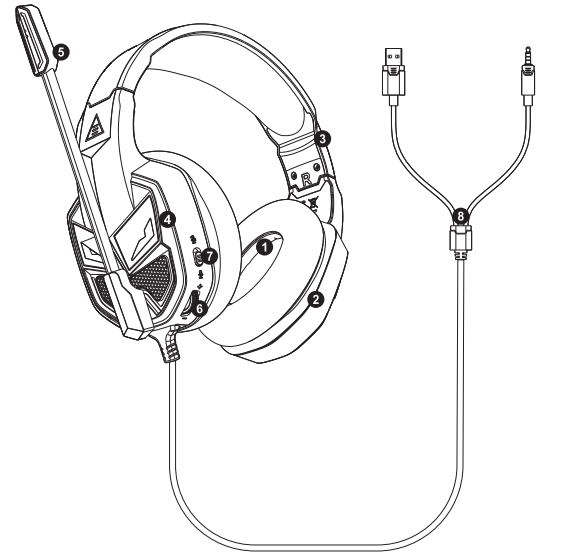 Eksa Fenrir S Stereo Gaming Headset-FIG-A
