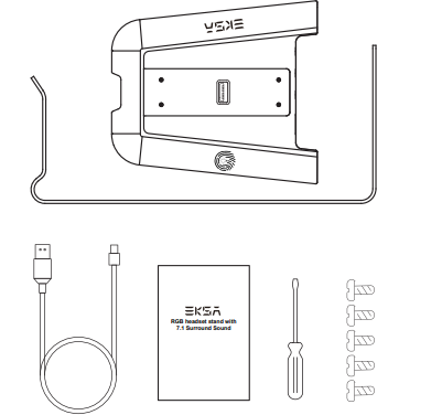 Eksa W1 RGB Headset Stand-fig-B