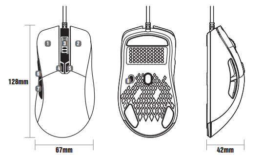 Eksa EM500 Superlight Gaming Mouse-a