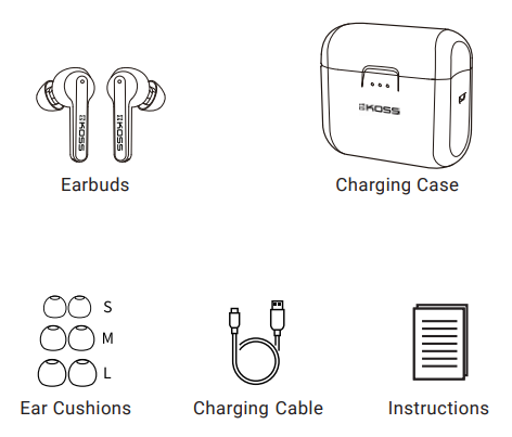 Koss TWS150i True Wireless Earbuds-FIG-A